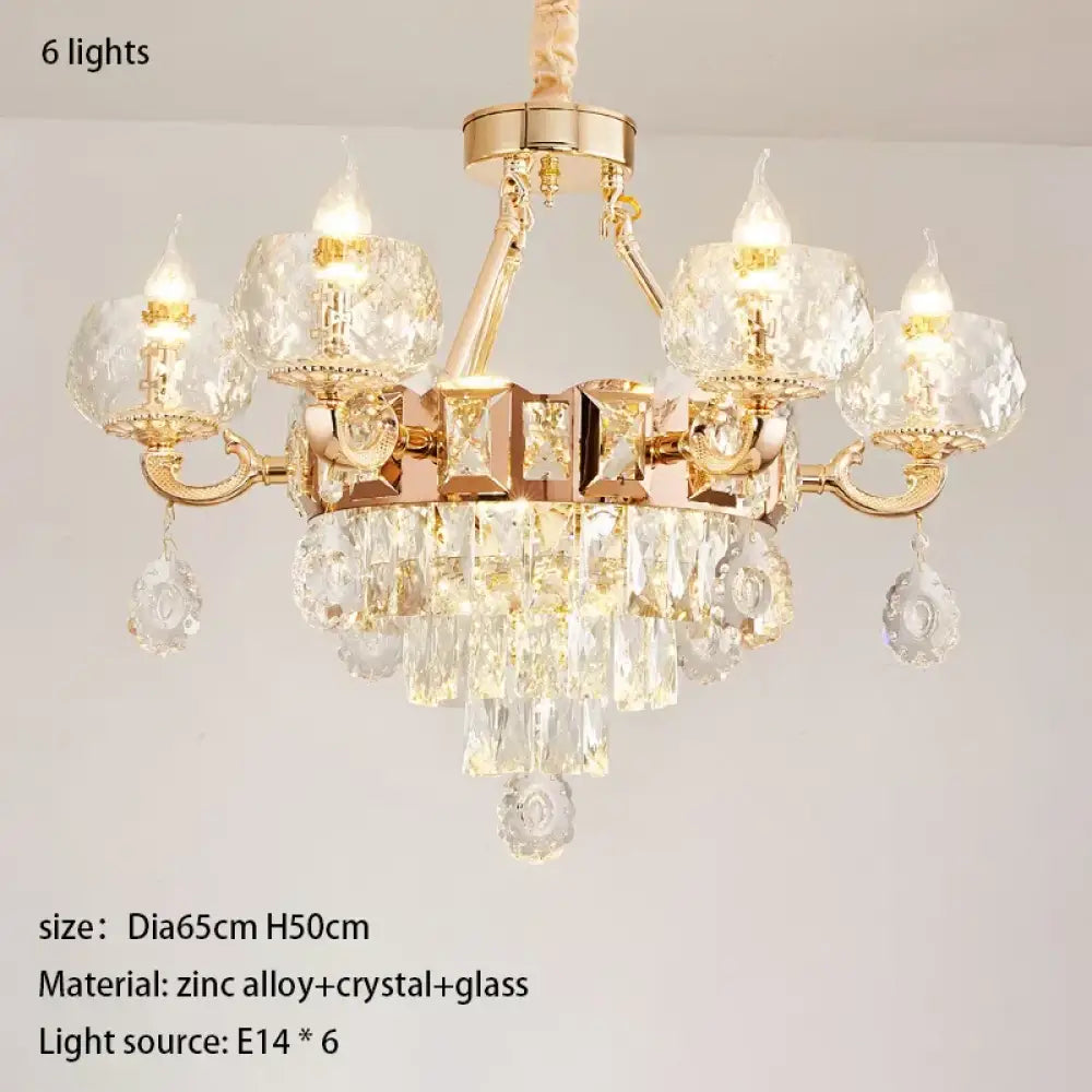 Grand European Style Crystal Pendant Lamp - High-Grade Luxury for Living Rooms, Dining Areas, and Bedrooms - DecorGlobe