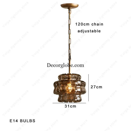 Gray Glass Round Ceiling Chandelier Chandelier