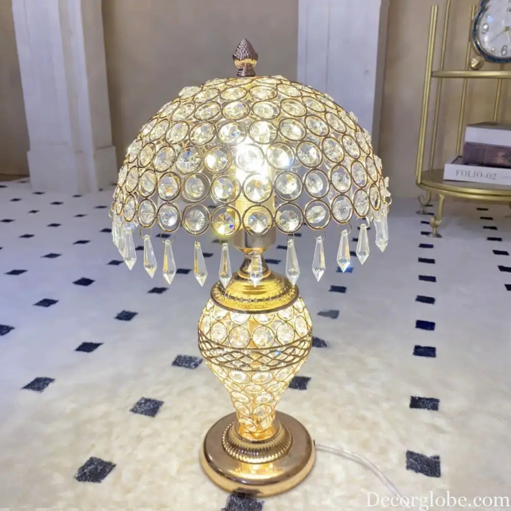 Crystal Table Lamp Modern Accessible Luxury Octagonal Bead Crystal Table Lamp Decorative Table Lamp Fashionable and
