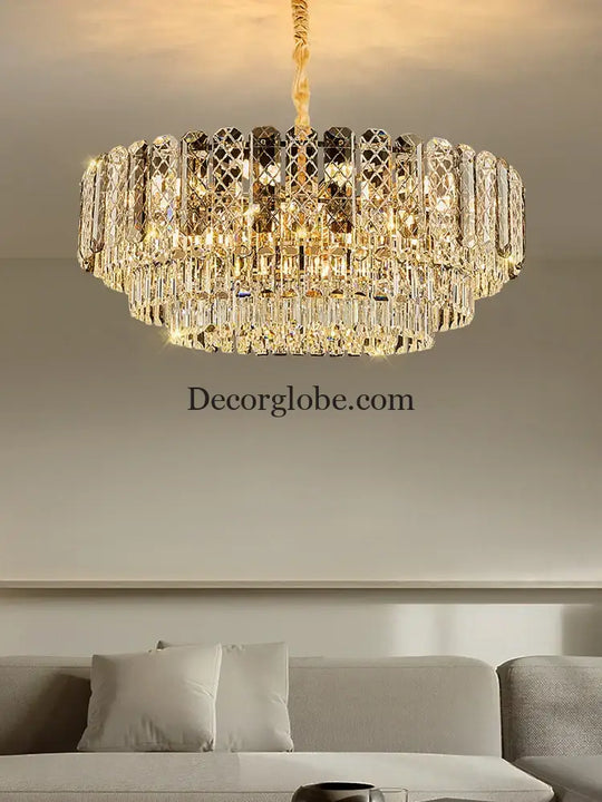 High-End Crystal Ceiling Lamp - Latest Light Luxury Design for Dining Rooms, an Exquisite Main Lamp Chandelier - DecorGlobe