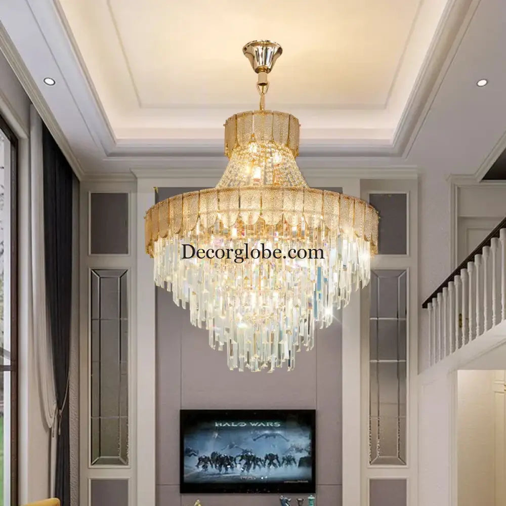 High-End Crystal Chandelier - Artistic Lighting for Living and Dining Spaces, Luxury Hotels, and Duplex Homes - DecorGlobe