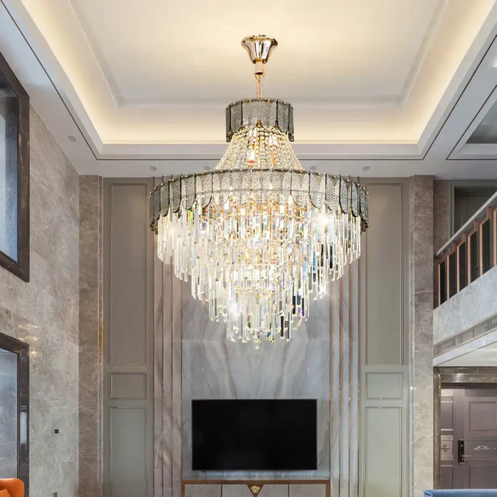 High-End Crystal Chandelier - Artistic Lighting for Living and Dining Spaces, Luxury Hotels, and Duplex Homes - DecorGlobe