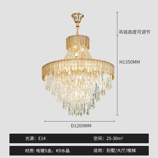 High-End Crystal Chandelier - Artistic Lighting for Living and Dining Spaces, Luxury Hotels, and Duplex Homes - DecorGlobe