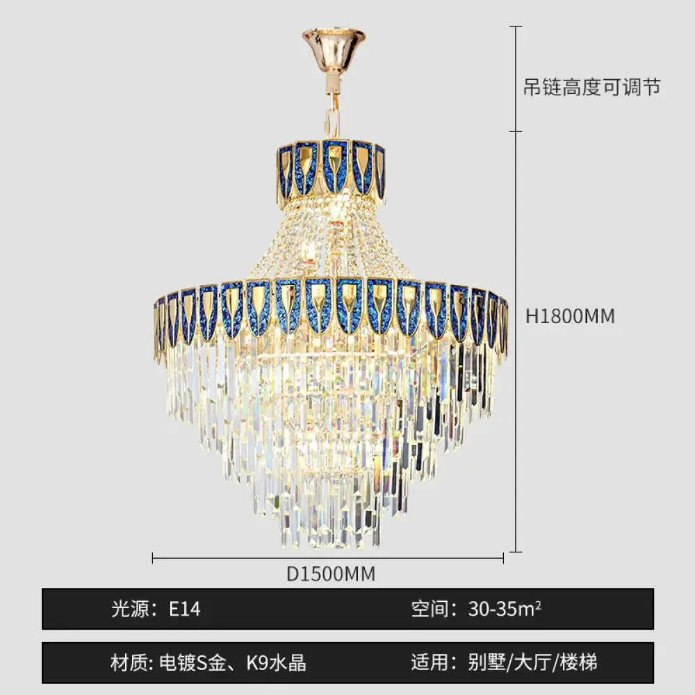 High-End Crystal Chandelier - Artistic Lighting for Living and Dining Spaces, Luxury Hotels, and Duplex Homes - DecorGlobe