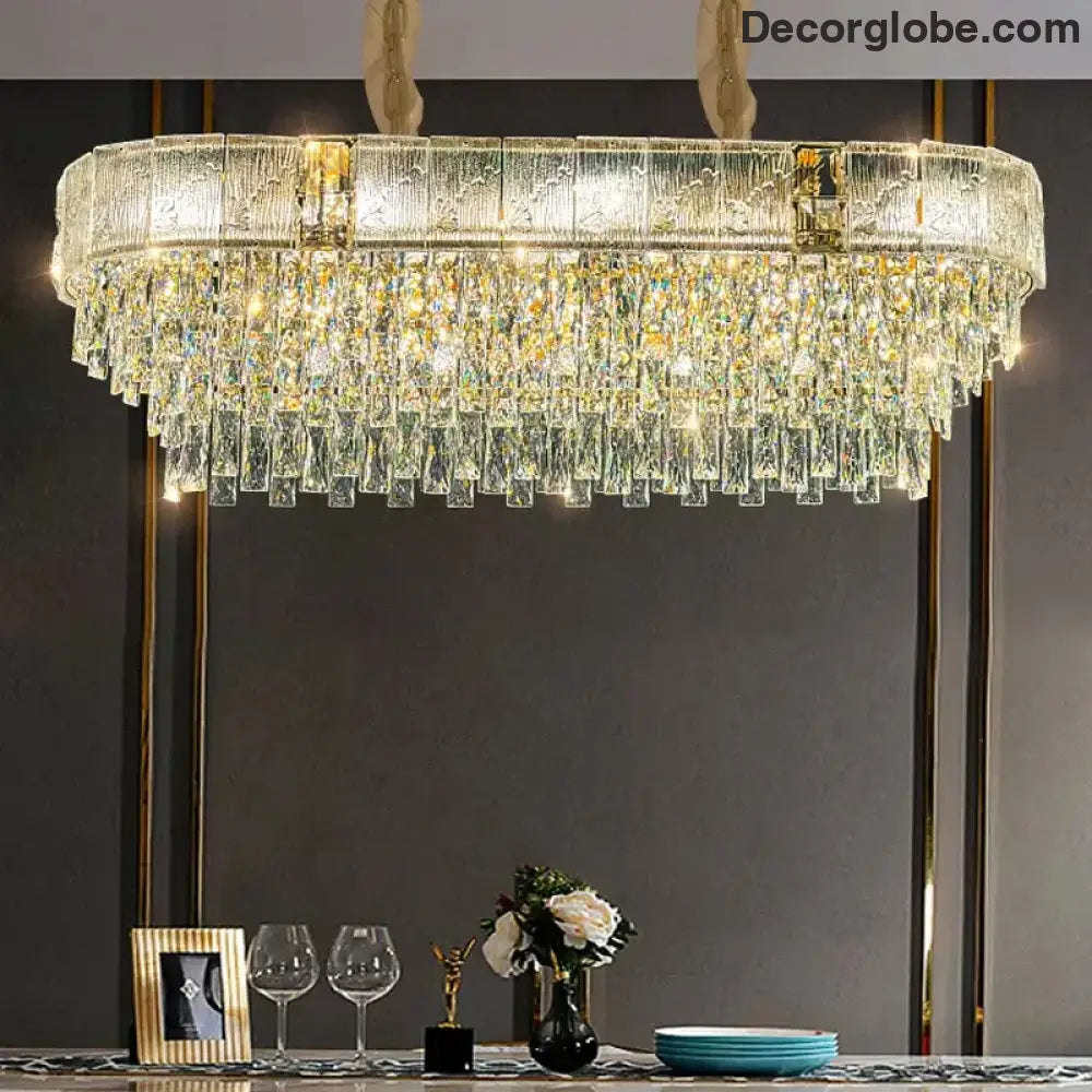High-End Crystal Chandelier - Elegance and Artistry for Villa Living Spaces - DecorGlobe