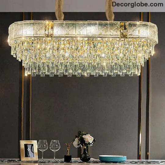 High-End Crystal Chandelier - Elegance and Artistry for Villa Living Spaces - DecorGlobe