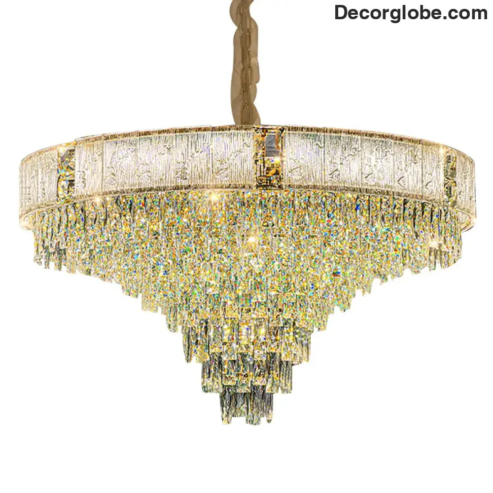 High-End Crystal Chandelier - Elegance and Artistry for Villa Living Spaces - DecorGlobe