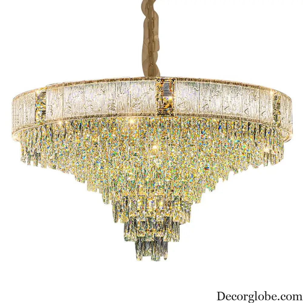High-End Crystal Chandelier - Elegance and Artistry for Villa Living Spaces - DecorGlobe