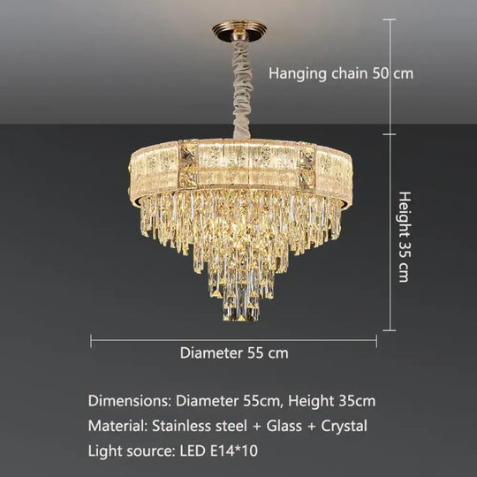 High-End Crystal Chandelier - Elegance and Artistry for Villa Living Spaces - DecorGlobe