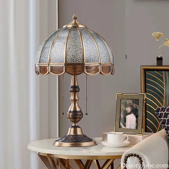 Camille European Copper LED Floor Lamp Retro Standing Light - Floor lamp