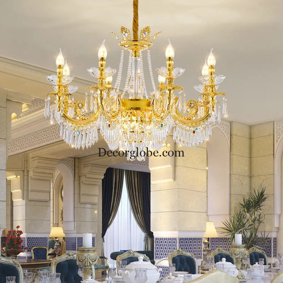 European Crystal Branch Chandelier for Villa Staircase