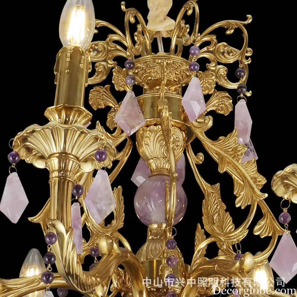 European Luxury Crystal Suspended Chandelier D76 H68cm