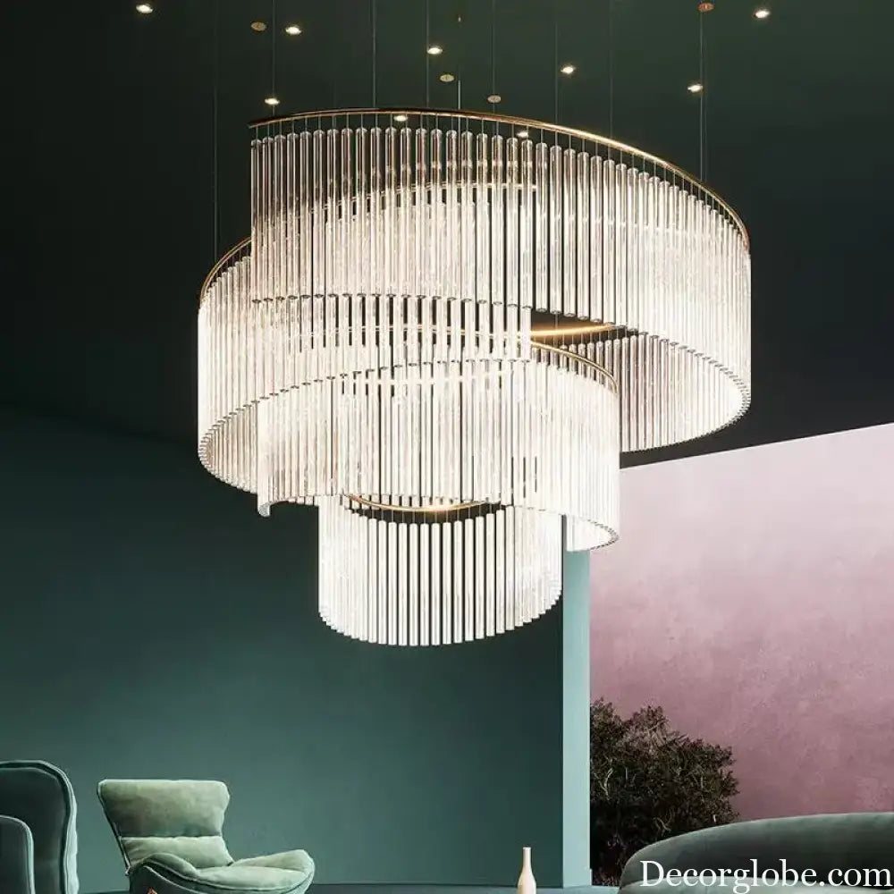 Isabella Custom Build Luxury Glass LED Chandelier Chandelier