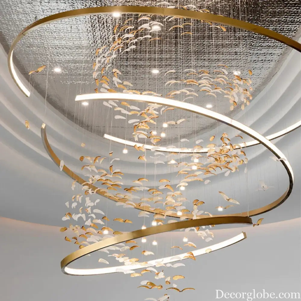 Isolde Custom Build Leaf Ring Chandelier custom / custom / Custom|Modern Chandelier