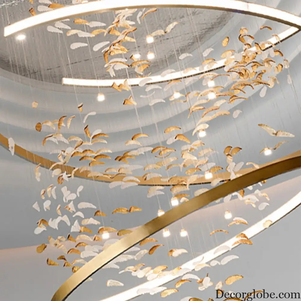 Isolde Custom Build Leaf Ring Chandelier custom / custom / Custom|Modern Chandelier