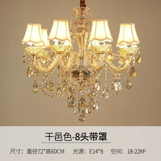Crystal chandelier minimalist modern bedroom dining room chandelier WithCover / 8Diameter72 Chandeliers