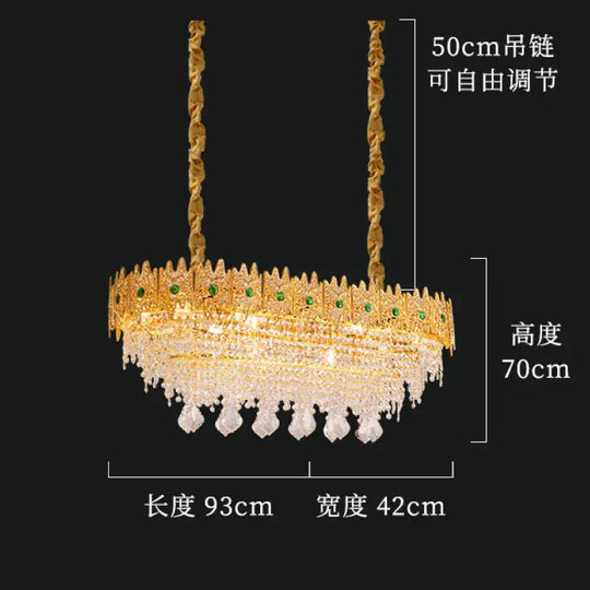 French style copper living room chandelier European style dining room bedroom candle lighting creative atmosphere Villa