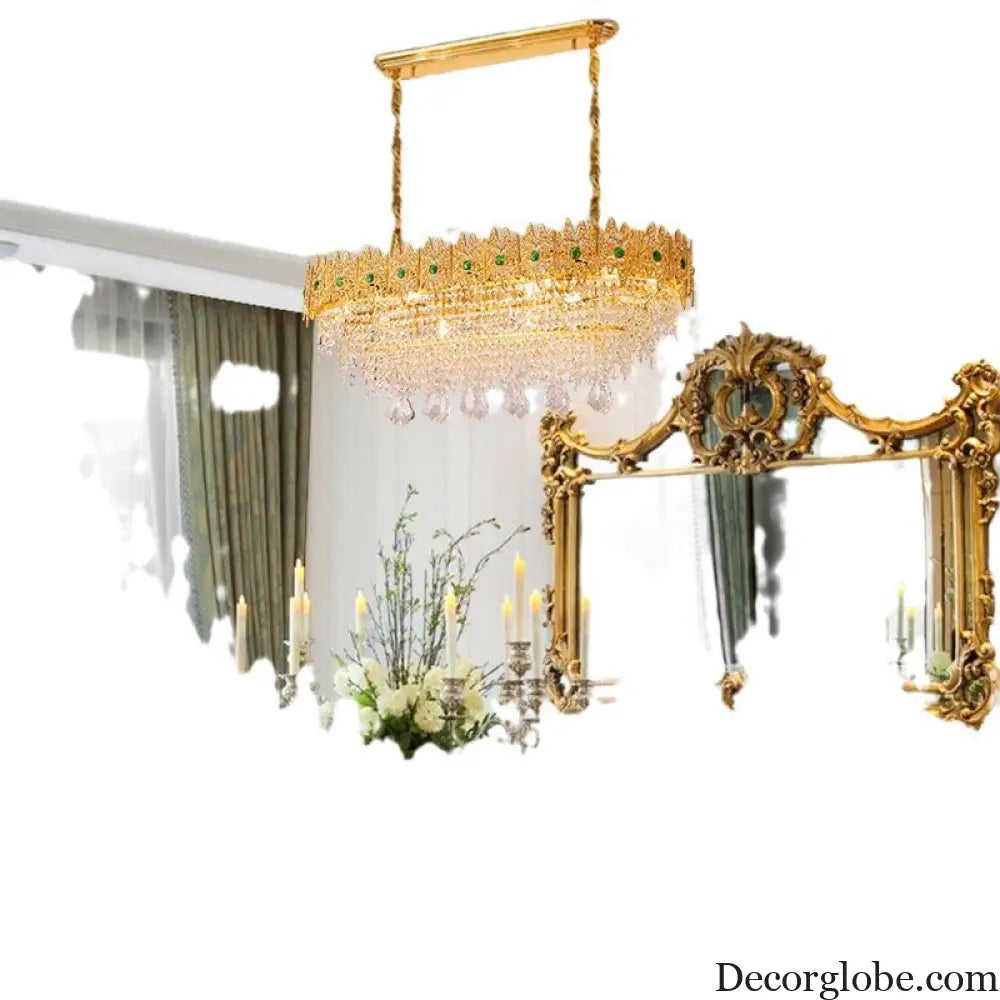 French style copper living room chandelier European style dining room bedroom candle lighting creative atmosphere Villa