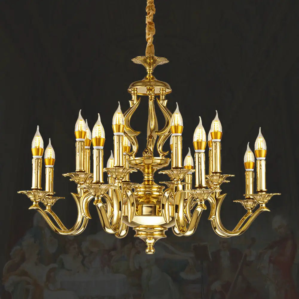 Josephine French Retro All-Copper Luxury Crystal Chandelier Chandelier
