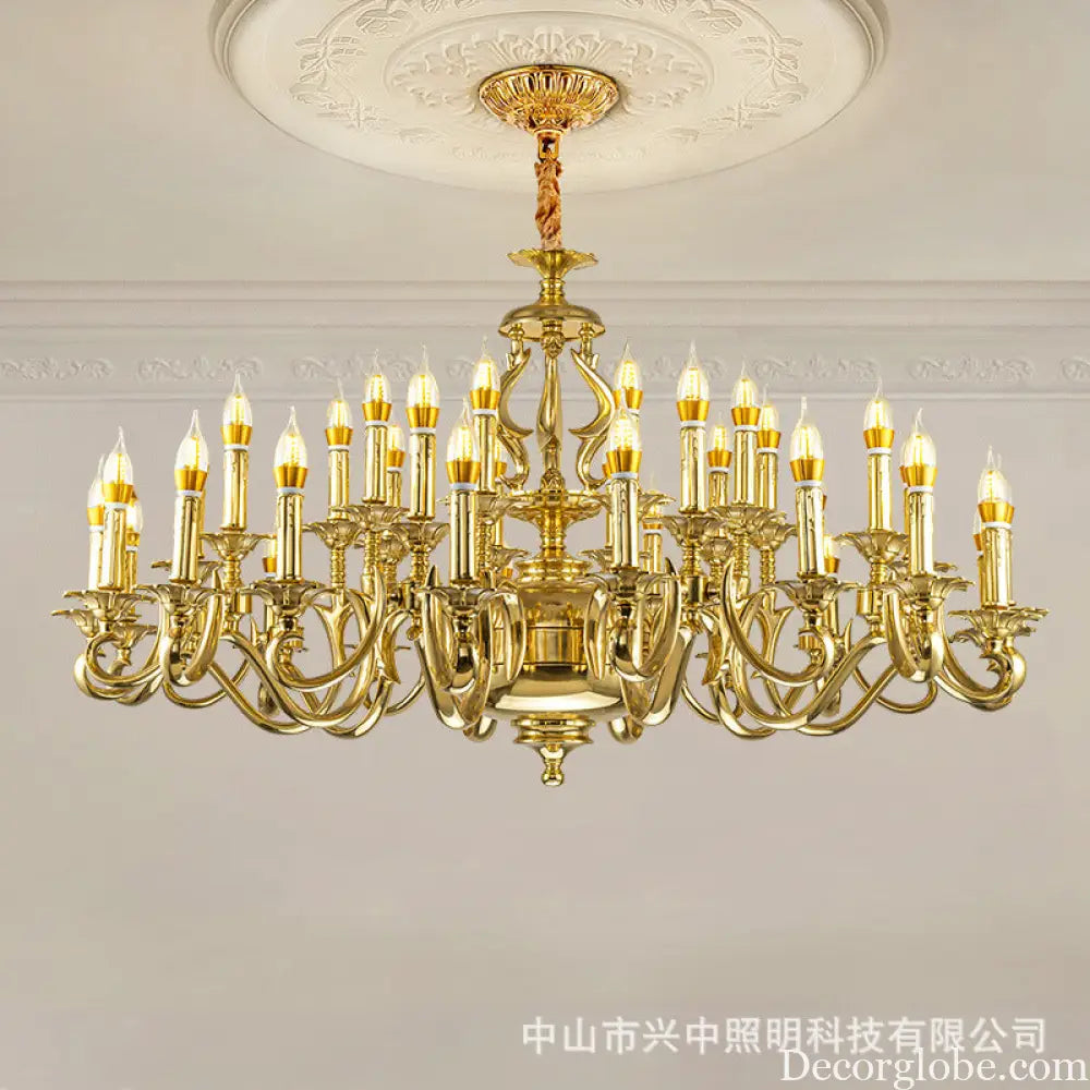 Josephine French Retro All-Copper Luxury Crystal Chandelier Chandelier