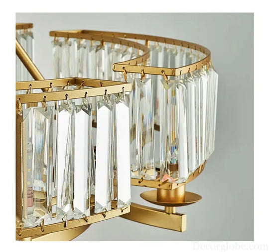 Zoe's K9 Crystal Modern Glass Chandelier - Copper Luxury Hanging Lamp - DecorGlobe