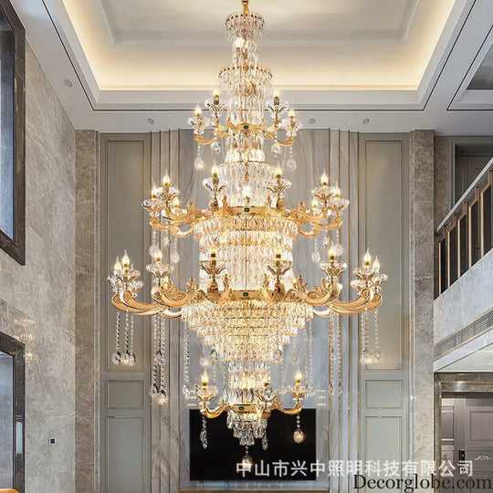 Kinsley European Luxury Crystal Branch Chandelier Collection Chandelier