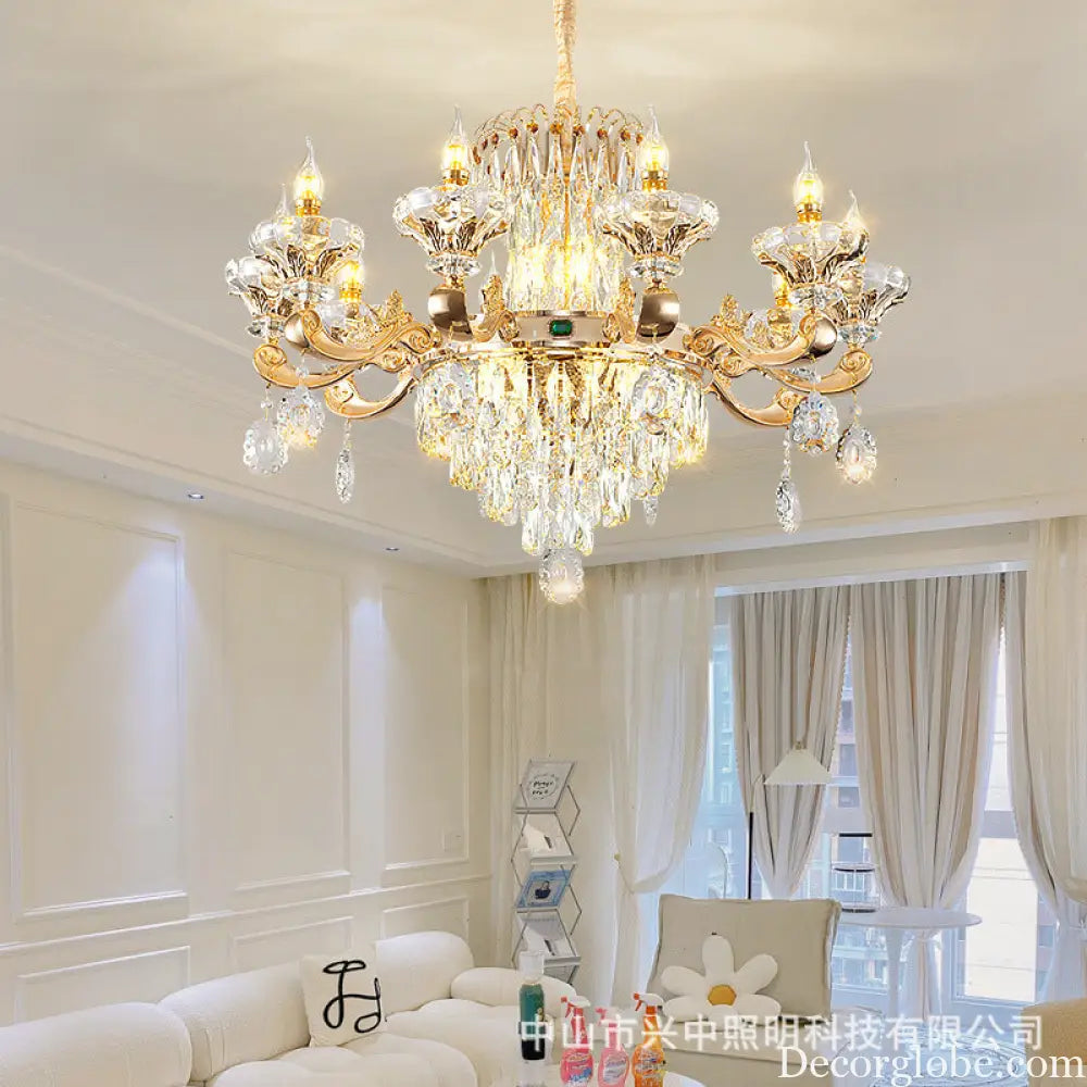 Kinsley European Luxury Crystal Branch Chandelier Collection Chandelier