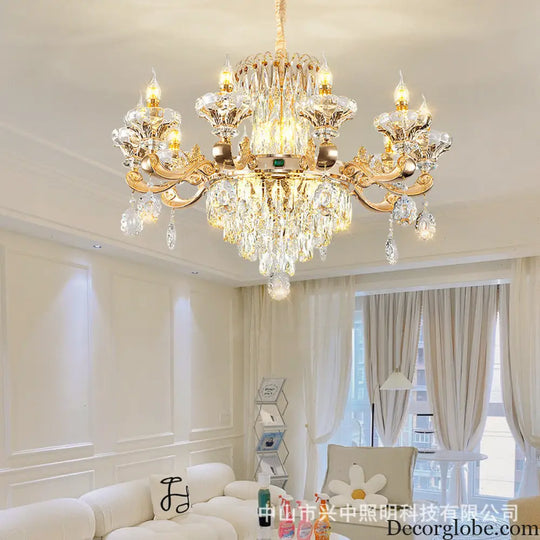 Kinsley European Luxury Crystal Branch Chandelier Collection Chandelier