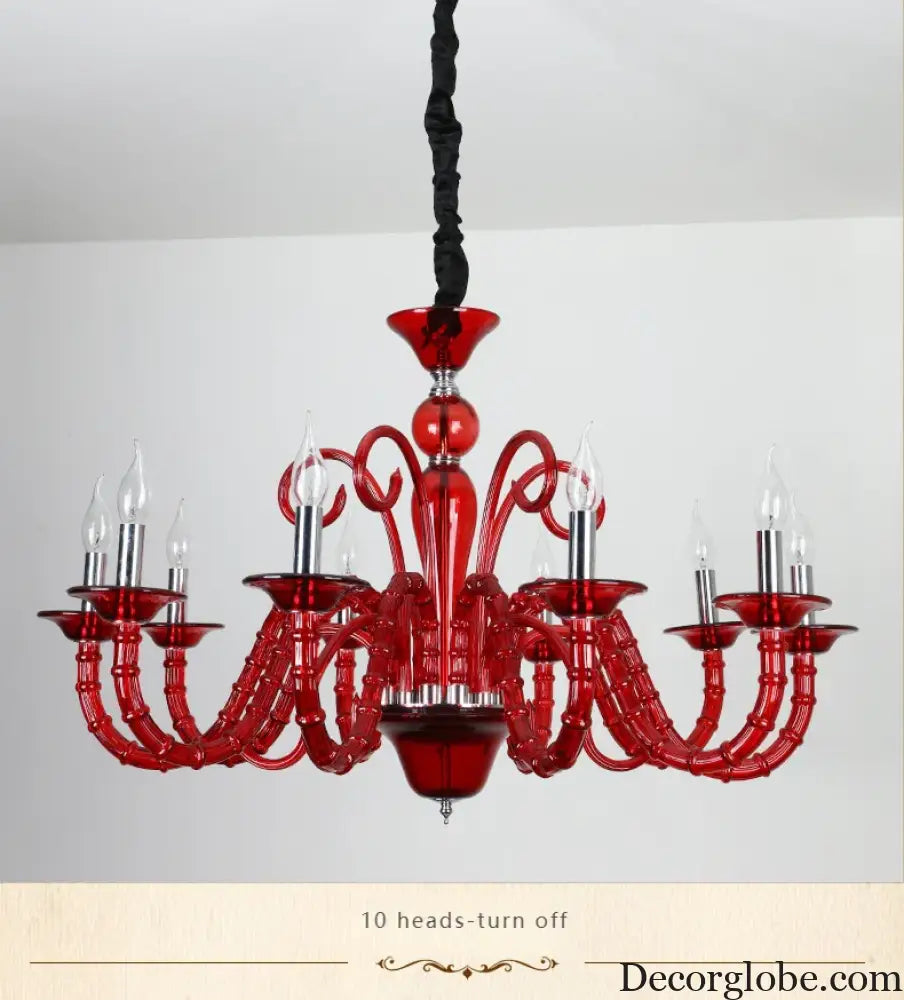 European Style Red Crystal Light for Wedding Celebration Bedroom LED Light KTV Private Room Corridor Corridor Corridor