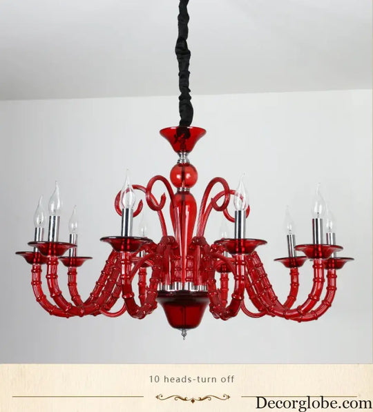 European Style Red Crystal Light for Wedding Celebration Bedroom LED Light KTV Private Room Corridor Corridor Corridor