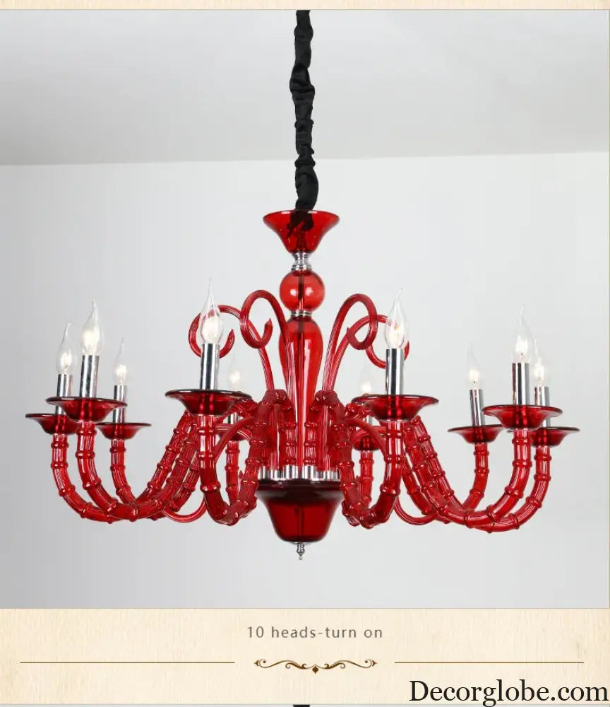 European Style Red Crystal Light for Wedding Celebration Bedroom LED Light KTV Private Room Corridor Corridor Corridor