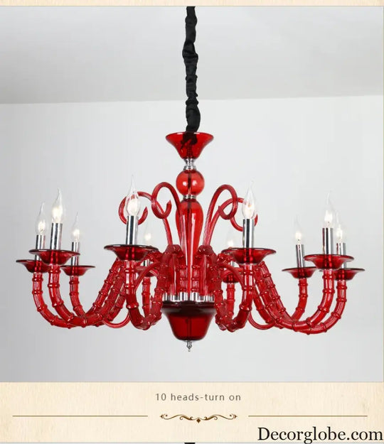 European Style Red Crystal Light for Wedding Celebration Bedroom LED Light KTV Private Room Corridor Corridor Corridor