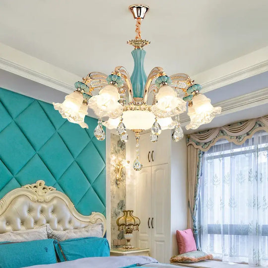 Elegant European-Style Crystal Chandelier - A Romantic and Fashionable Lighting Fixture for Living Rooms, Bedrooms, Dining Rooms, Studies, and Villa Duplexes - DecorGlobe