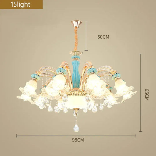 Elegant European-Style Crystal Chandelier - A Romantic and Fashionable Lighting Fixture for Living Rooms, Bedrooms, Dining Rooms, Studies, and Villa Duplexes - DecorGlobe