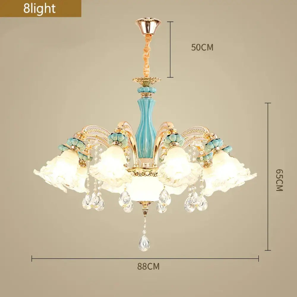 Elegant European-Style Crystal Chandelier - A Romantic and Fashionable Lighting Fixture for Living Rooms, Bedrooms, Dining Rooms, Studies, and Villa Duplexes - DecorGlobe