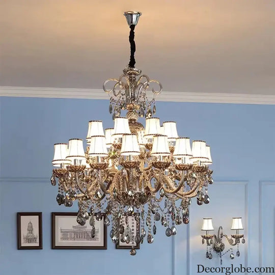 Large Crystal Chandelier for Duplex Hall and Villa Lighting Chandelier