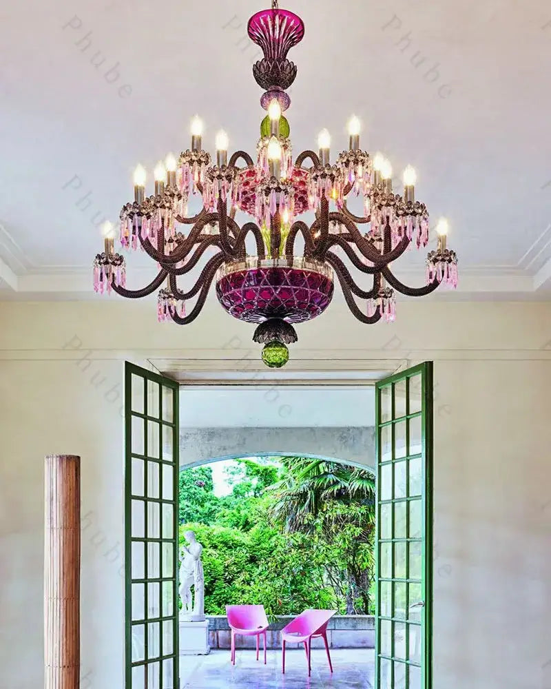 Large Crystal Chandelier for Foyer and Living Room Chandelier