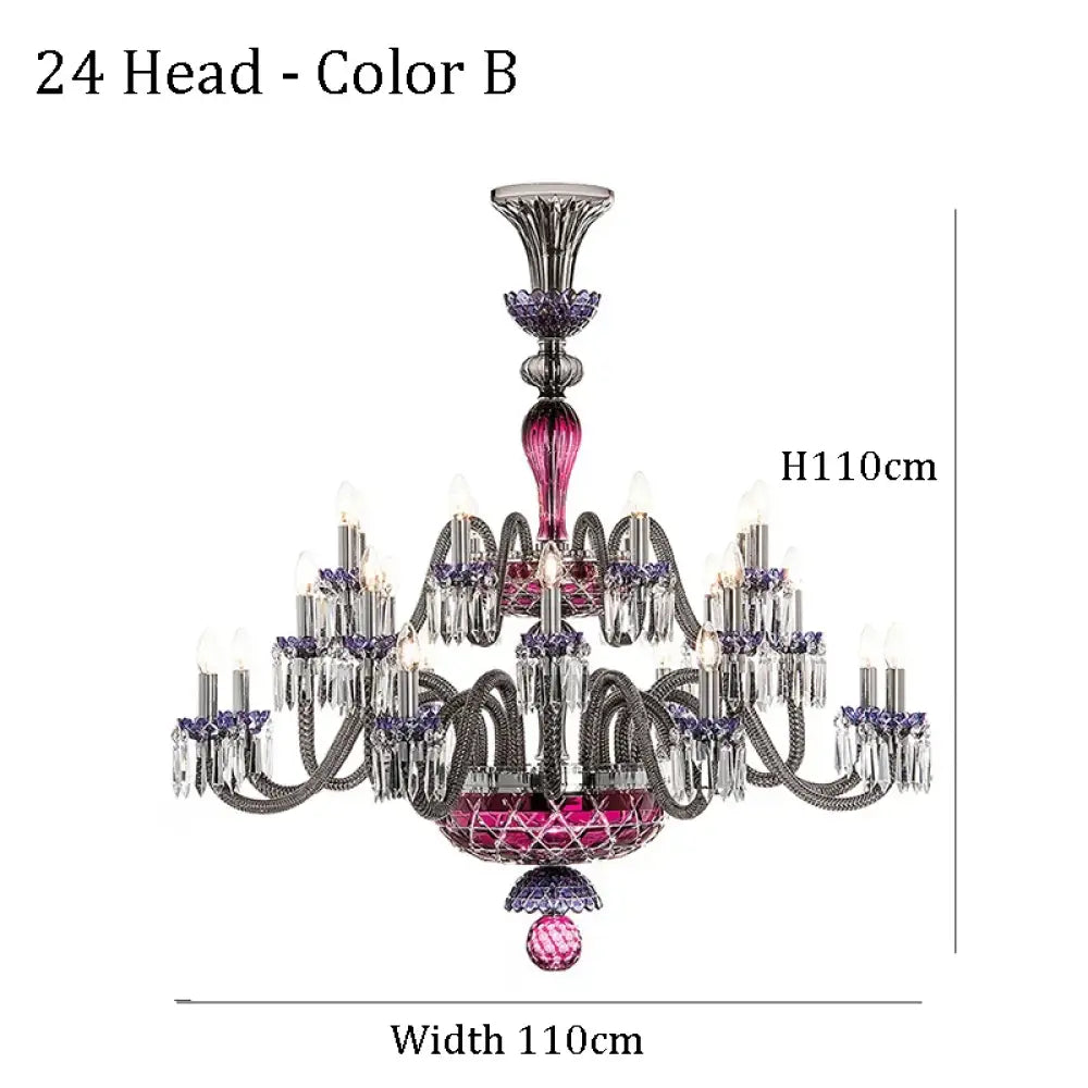 Large Crystal Chandelier for Foyer and Living Room Color B Chandelier