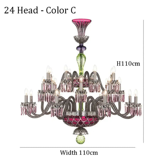 Large Crystal Chandelier for Foyer and Living Room Color C Chandelier