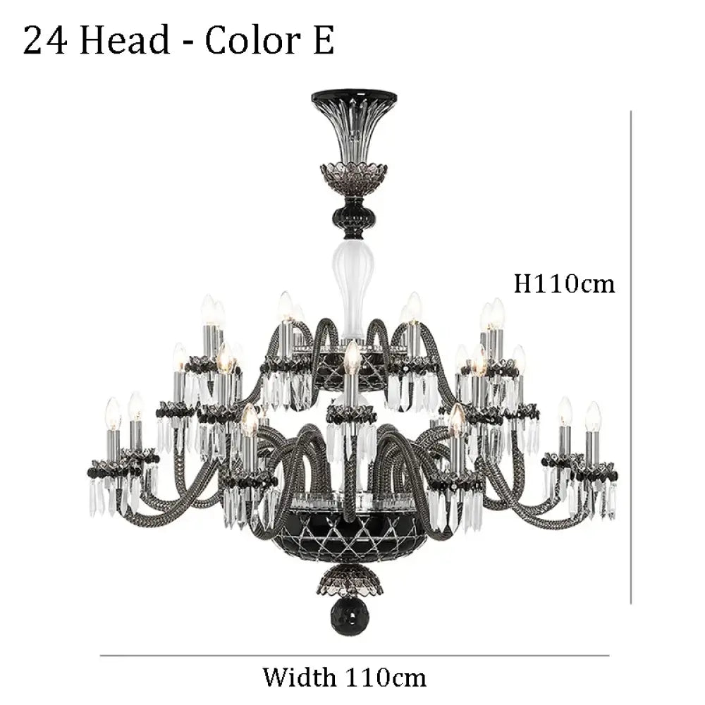Large Crystal Chandelier for Foyer and Living Room Color E Chandelier