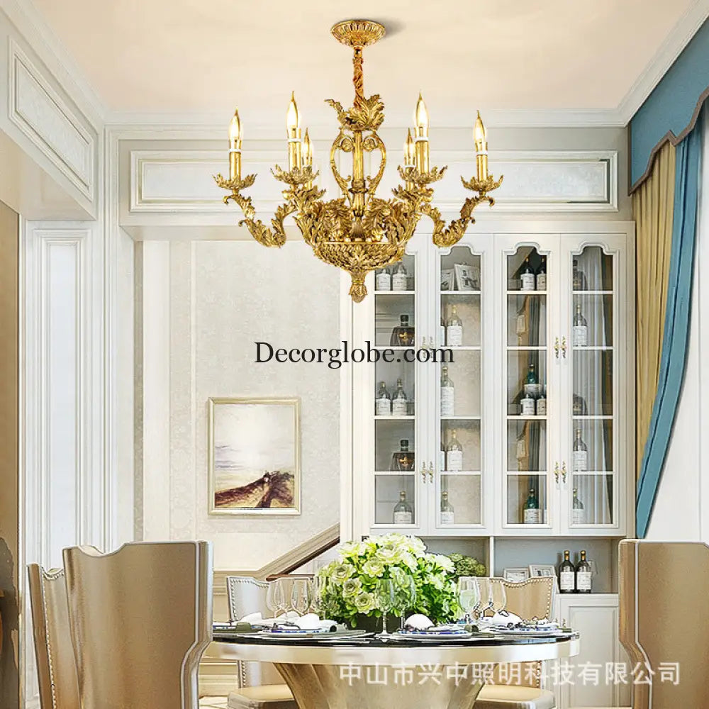 Layla - European-Style Pure Copper Branch Chandelier - DecorGlobe