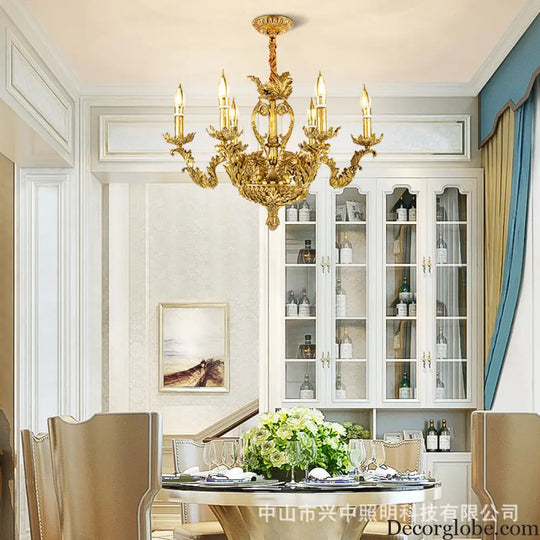 Layla - European-Style Pure Copper Branch Chandelier - DecorGlobe