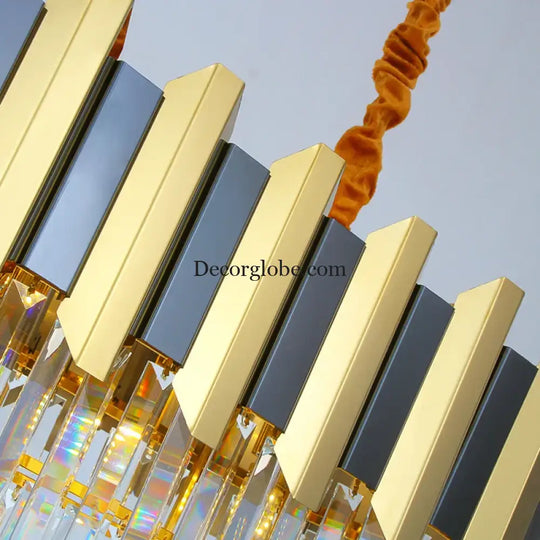 LED Modern Stainless Steel Crystal Chandeliers - Elegant Home Lighting for Foyers and Entrances - DecorGlobe