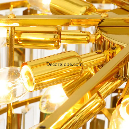 LED Modern Stainless Steel Crystal Chandeliers - Elegant Home Lighting for Foyers and Entrances - DecorGlobe