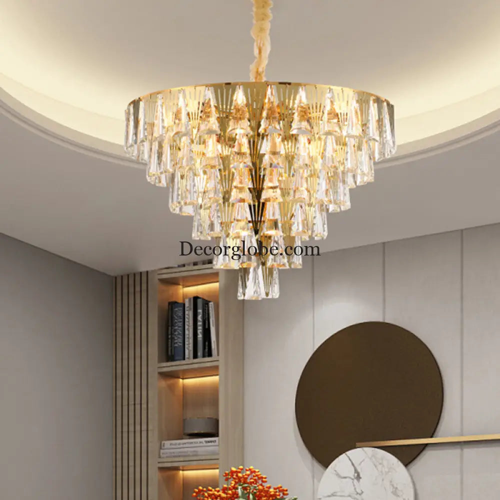 Leia Sparkling 8-Light Crystal Chandelier - Elegant Ambiance for Your Dining Room - DecorGlobe