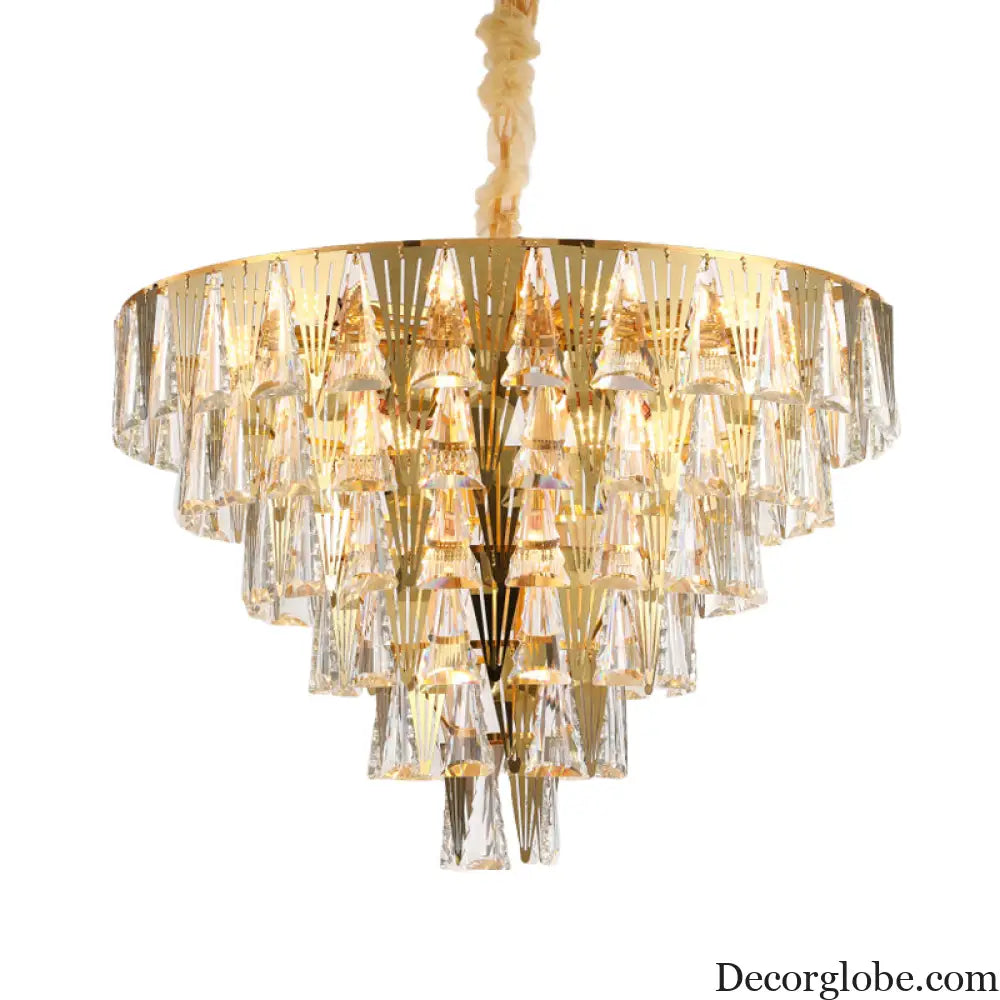 Leia Sparkling 8-Light Crystal Chandelier - Elegant Ambiance for Your Dining Room - DecorGlobe
