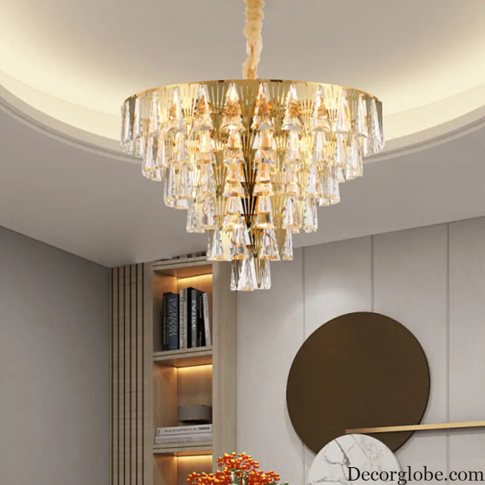 Leia Sparkling 8-Light Crystal Chandelier - Elegant Ambiance for Your Dining Room - DecorGlobe