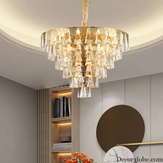 Leia Sparkling 8-Light Crystal Chandelier - Elegant Ambiance for Your Dining Room - DecorGlobe