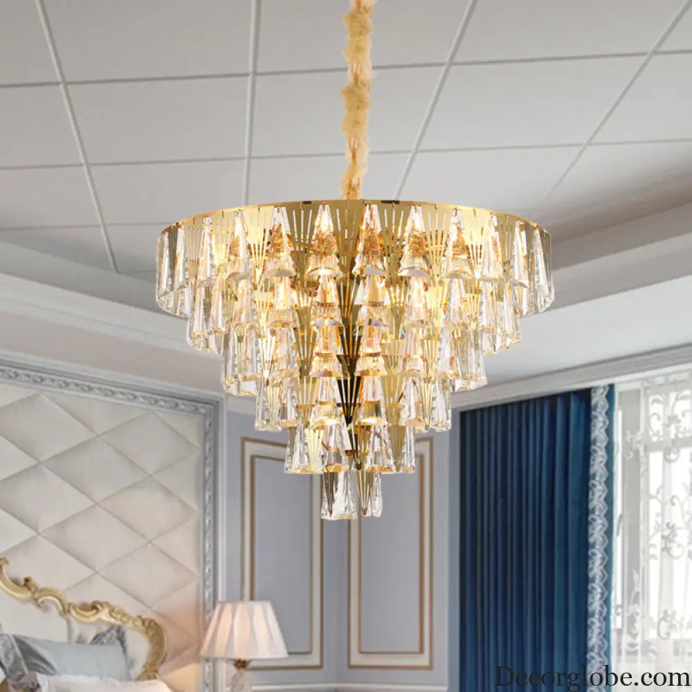 Leia Sparkling 8-Light Crystal Chandelier - Elegant Ambiance for Your Dining Room - DecorGlobe