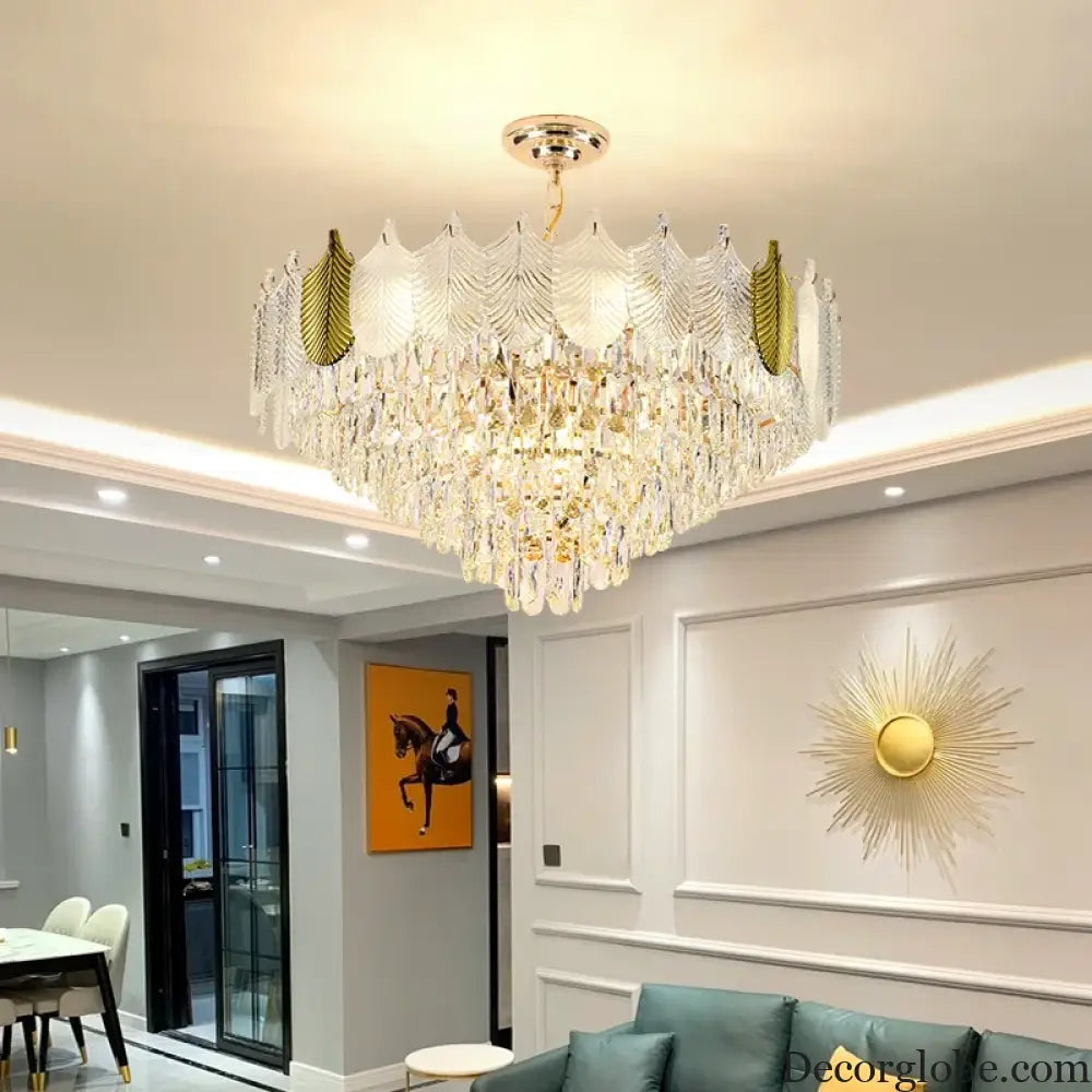 Light Luxury Crystal Chandelier - Elegance for Living, Dining, and Bedroom Illumination - DecorGlobe